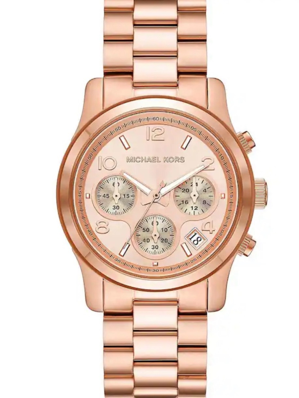 Rose Gold Stainless Steel Chronograph Watch